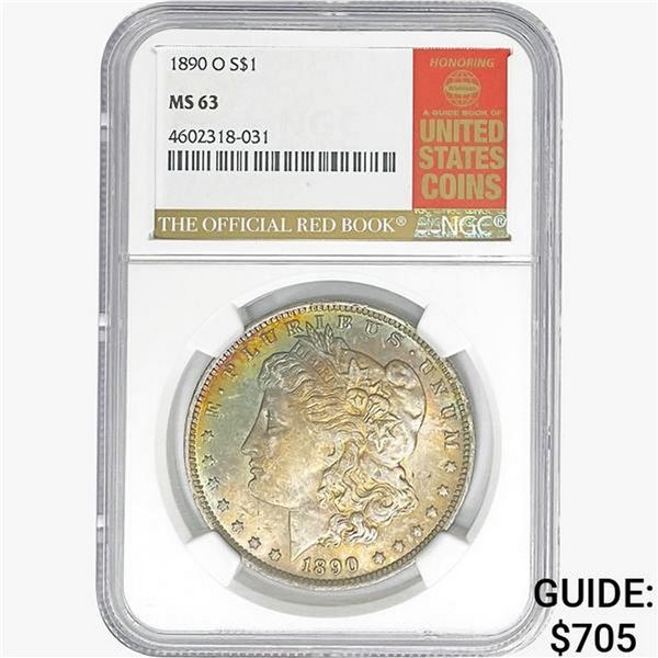 1890-O Morgan Silver Dollar NGC MS63