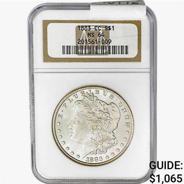 1883-CC Morgan Silver Dollar NGC MS64