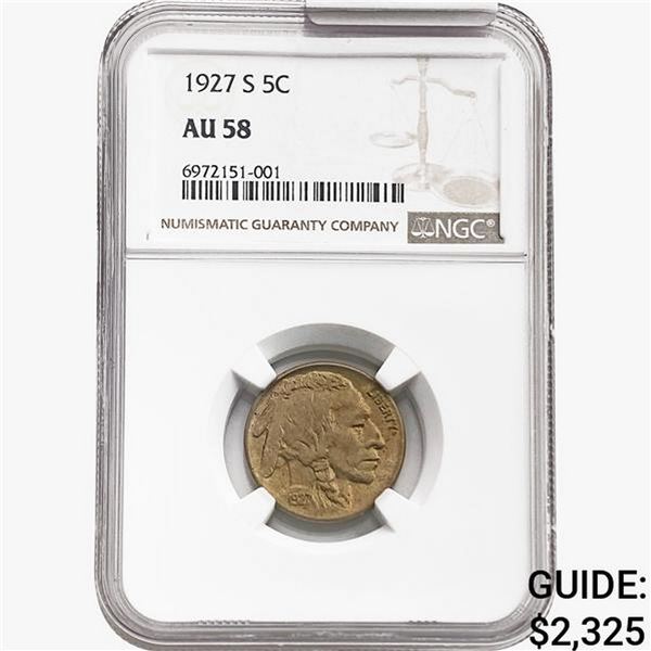 1927-S Buffalo Nickel NGC AU58