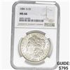 Image 1 : 1881-S Morgan Silver Dollar NGC MS66