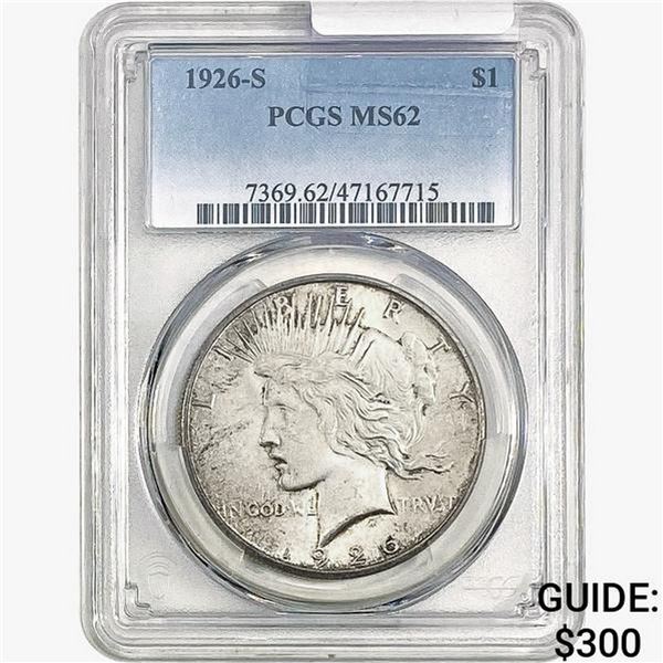 1926-S Silver Peace Dollar PCGS MS62