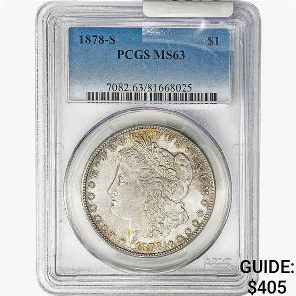 1878-S Morgan Silver Dollar PCGS MS63