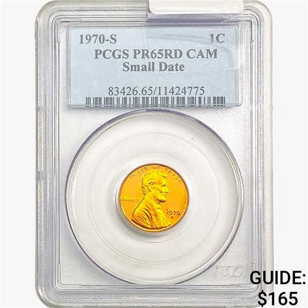 1970-S Lincoln Memorial Cent PCGS PR65 RD CAM