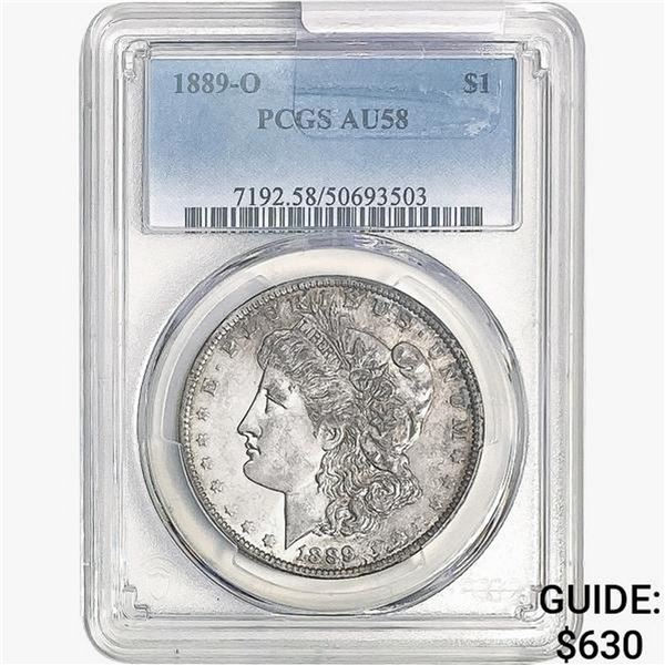 1889-O Morgan Silver Dollar PCGS AU58