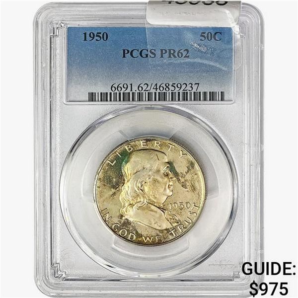 1950 Franklin Half Dollar PCGS PR62