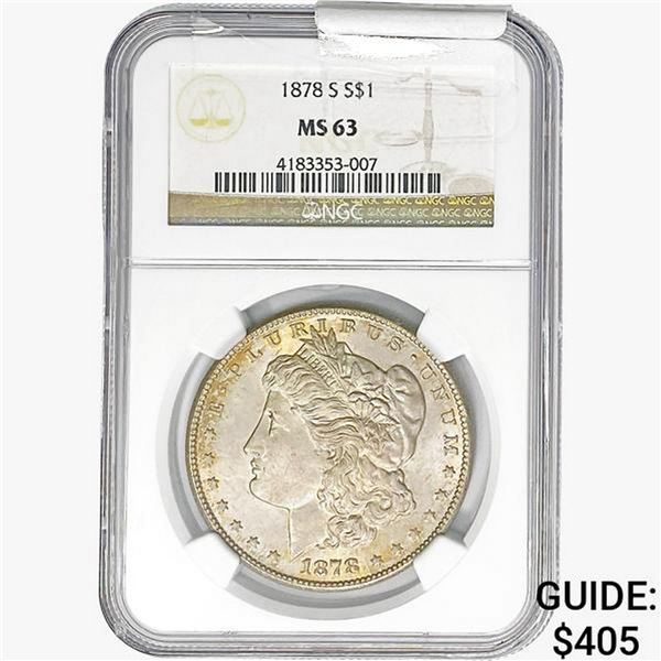 1878-S Morgan Silver Dollar NGC MS63