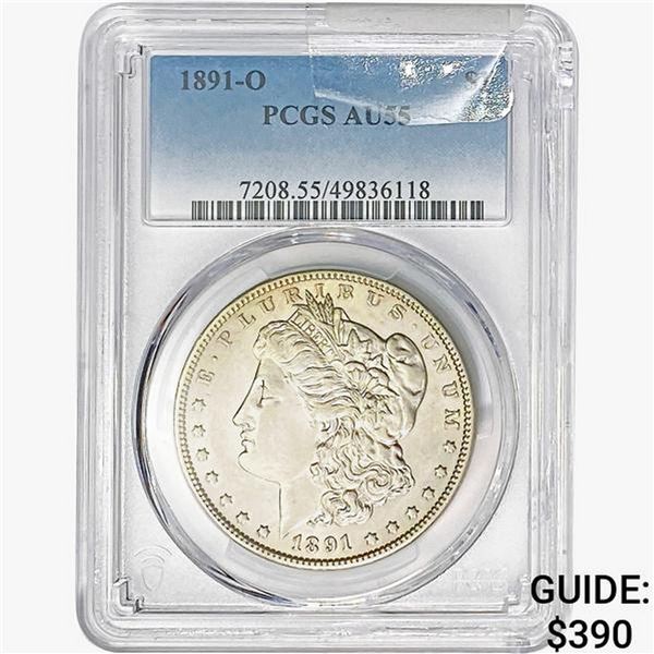1891-O Morgan Silver Dollar PCGS AU55