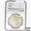 Image 1 : 1881-S Morgan Silver Dollar NGC MS66