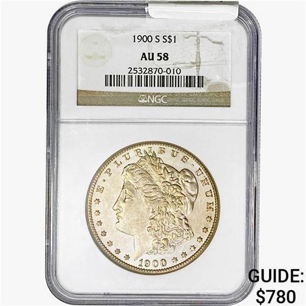 1900-S Morgan Silver Dollar NGC AU58
