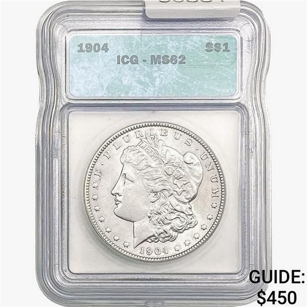1904 Morgan Silver Dollar ICG MS62