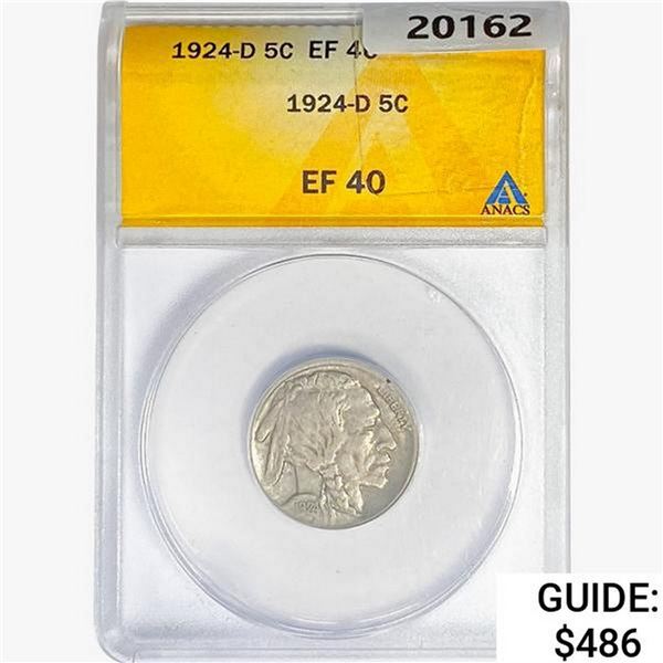 1924-D Buffalo Nickel ANACS EF40