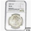 Image 1 : 1881-S Morgan Silver Dollar NGC MS66