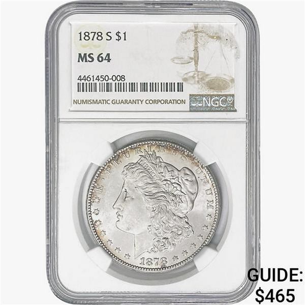 1878-S Morgan Silver Dollar NGC MS64