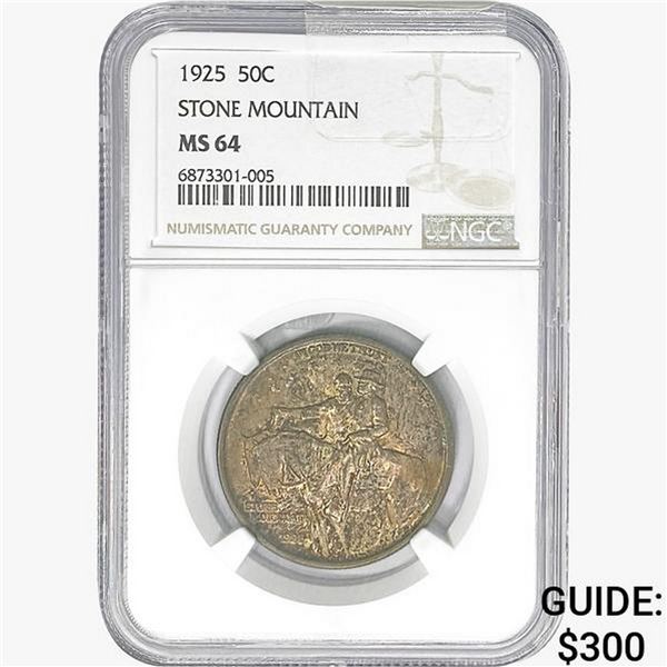 1925 Stone Mountain Half Dollar NGC MS64