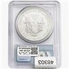 Image 2 : 2001 Silver Eagle PCGS  Gem UNC. 9/11/01 WTC