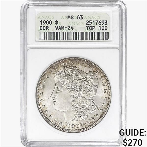 1900 Morgan Silver Dollar ANACS MS63