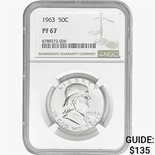 1963 Franklin Half Dollar NGC PF67