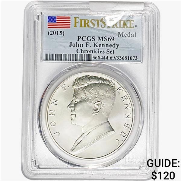 2015 JFK SILVER MEDAL PCGS MS69