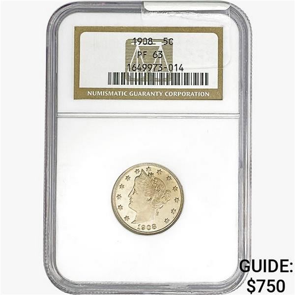 1908 Liberty Victory Nickel NGC PF63