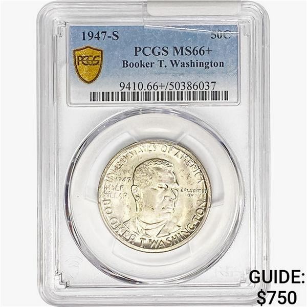 1947-S Booker T Half Dollar PCGS MS66+