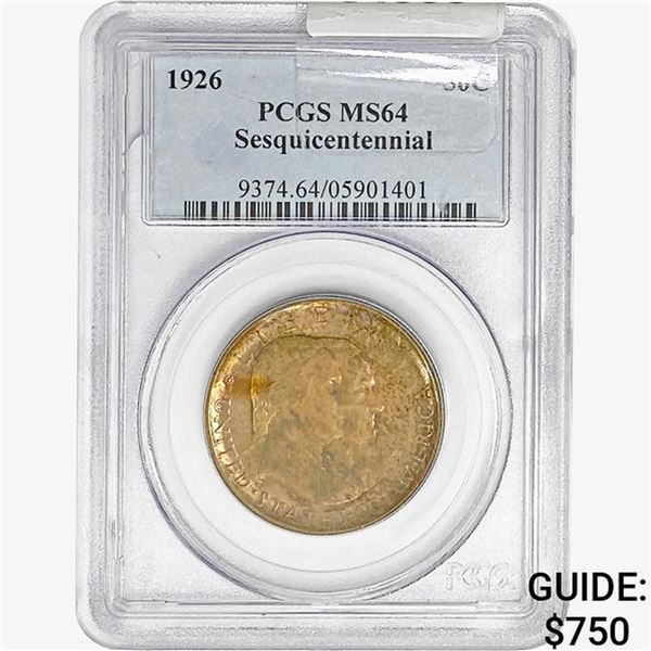 1926 Sesquincentennial Half Dollar PCGS MS64