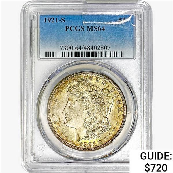 1921-S Morgan Silver Dollar PCGS MS64