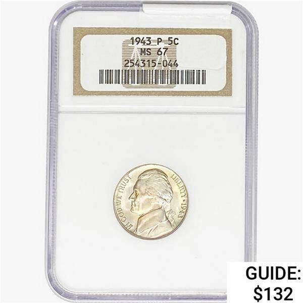 1943-P Jefferson Nickel NGC MS67