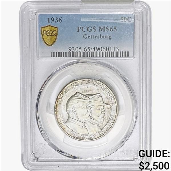 1936 Gettysburg Half Dollar PCGS MS65