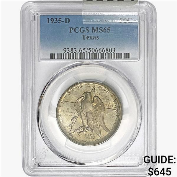 1935-D Texas Half Dollar PCGS MS65