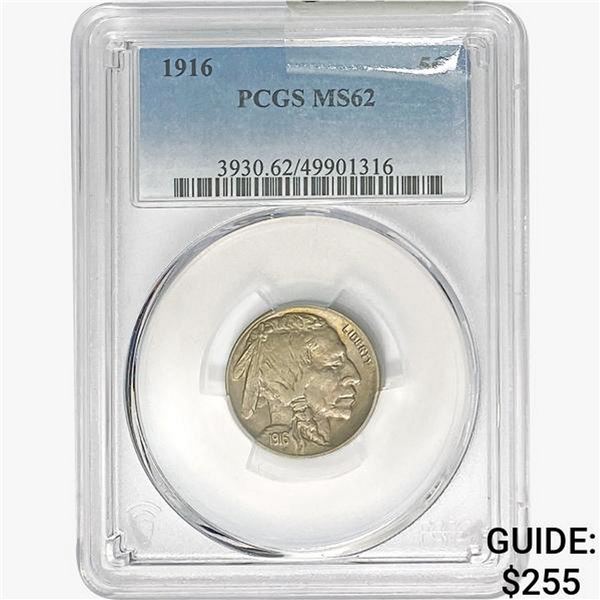 1916 Buffalo Nickel PCGS MS62