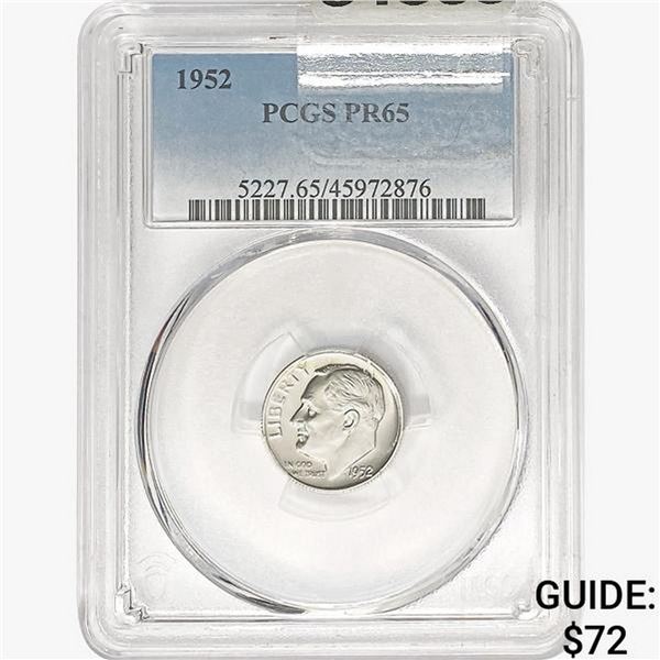 1952 Roosevelt Dime PCGS PR65