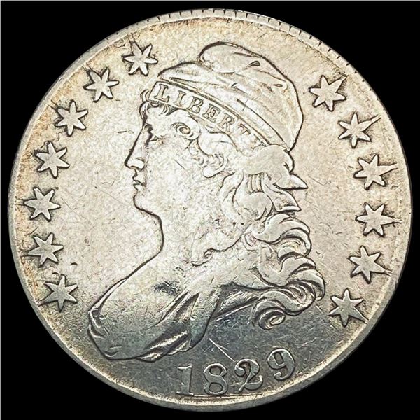 1829 Capped Bust Half Dollar NEARLY UNCIRCULATED
