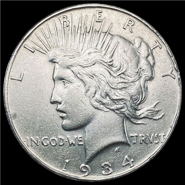 1934 Silver Peace Dollar NEARLY UNCIRCULATED