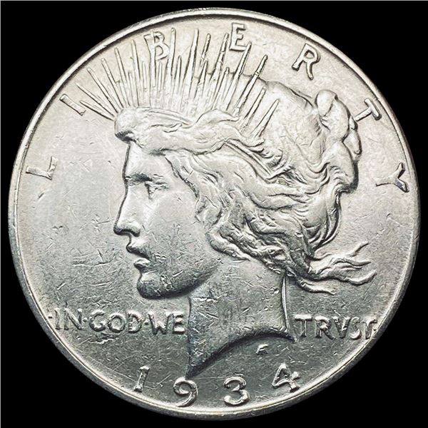 1934-D Silver Peace Dollar NEARLY UNCIRCULATED