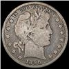 Image 1 : 1896 Barber Half Dollar NICELY CIRCULATED