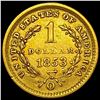 Image 2 : 1853-O Rare Gold Dollar CLOSELY UNCIRCULATED