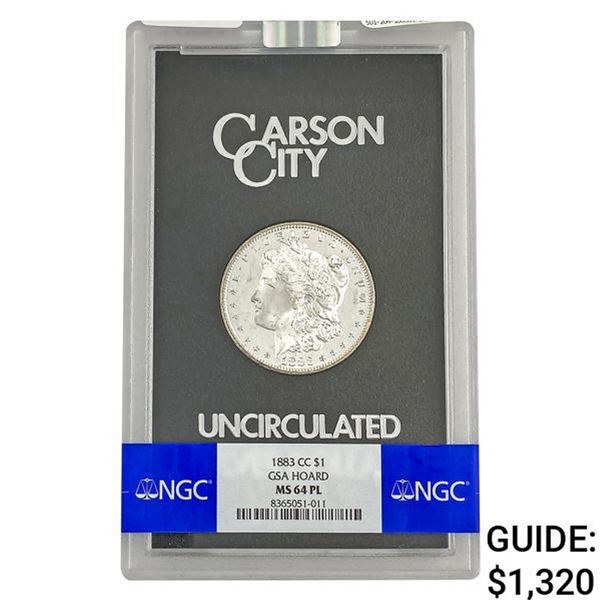 1883-CC Morgan Silver Dollar NGC MS64 PL