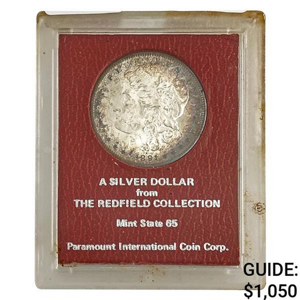 1891-S Redfield Morgan Silver Dollar MS65
