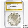 1883-O Morgan Silver Dollar PGA MS66+ PL
