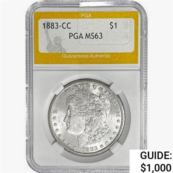 1883-CC Morgan Silver Dollar PGA MS63