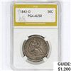 1843-O Seated Liberty Half Dollar PGA AU50