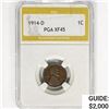 1914-D Wheat Cent PGA XF45