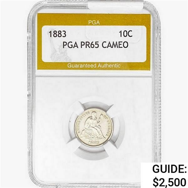 1883 Seated Liberty Dime PGA PR65 CAMEO
