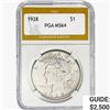 1928 Silver Peace Dollar PGA MS64