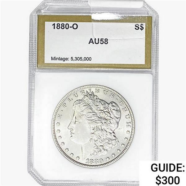 1880-O Morgan Silver Dollar PCI AU58