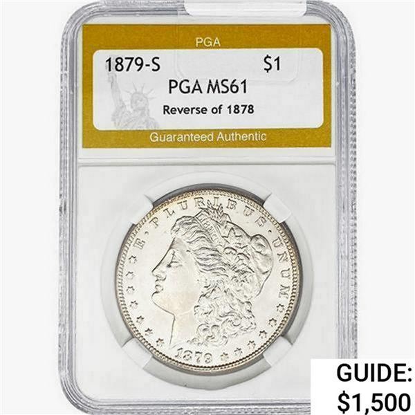 1879-S REV78 Morgan Silver Dollar PGA MS61