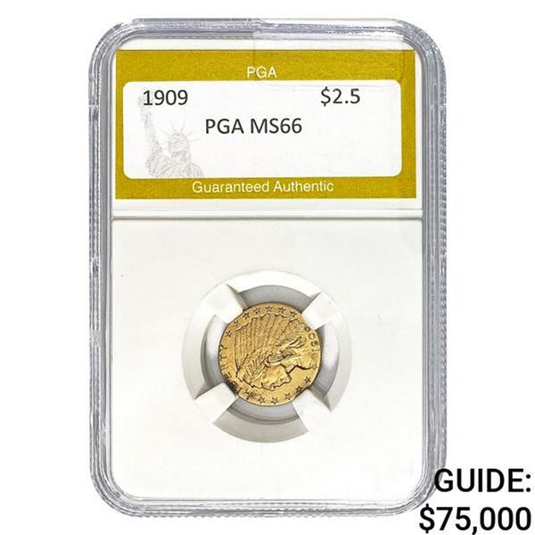 1909 $2.5 Indian Head PGA MS66