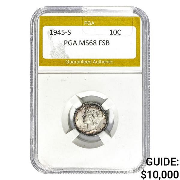 1945-S Mercury Dime PGA MS68 FSB