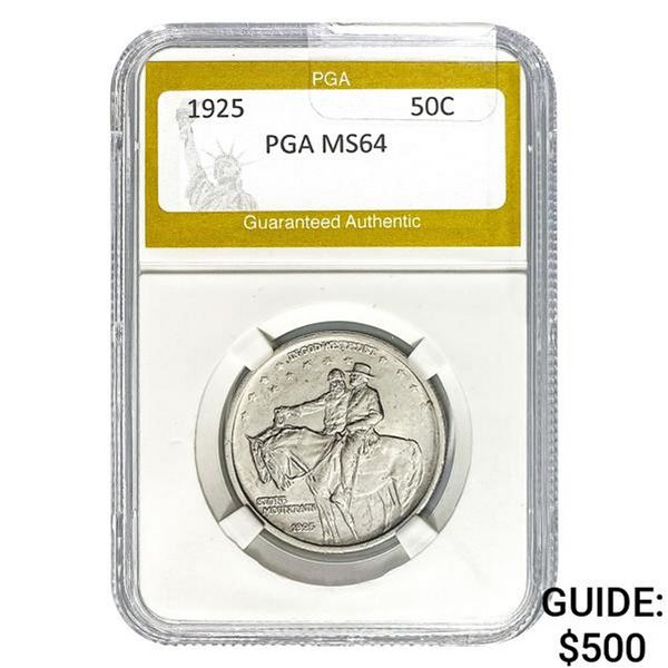 1925 Stone Mountain Half Dollar PGA MS64