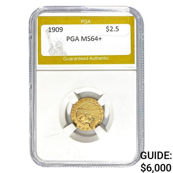 1909 $2.5 Indian Head PGA MS64+